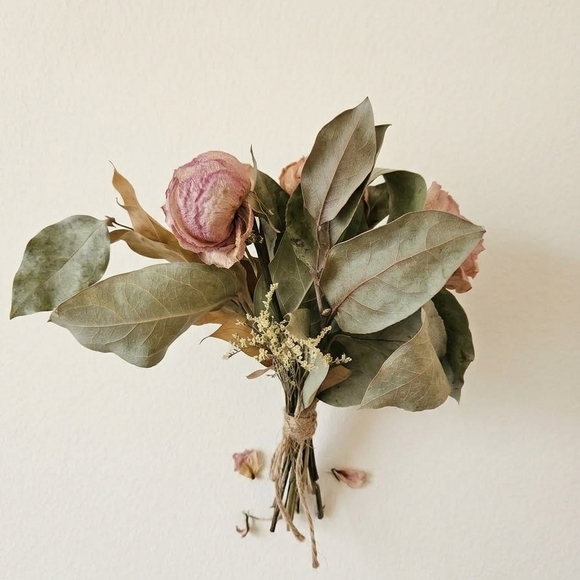 Elegant Pink and Green Faux Floral Bouquet - Picture 9 of 12